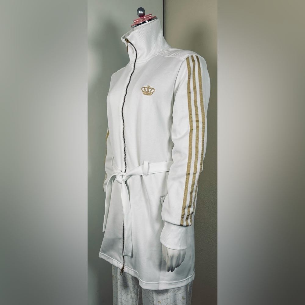 Adidas x Missy Elliot “Respect Me” White & Gold Y2k Belted Track Jacket, Sz L 👑